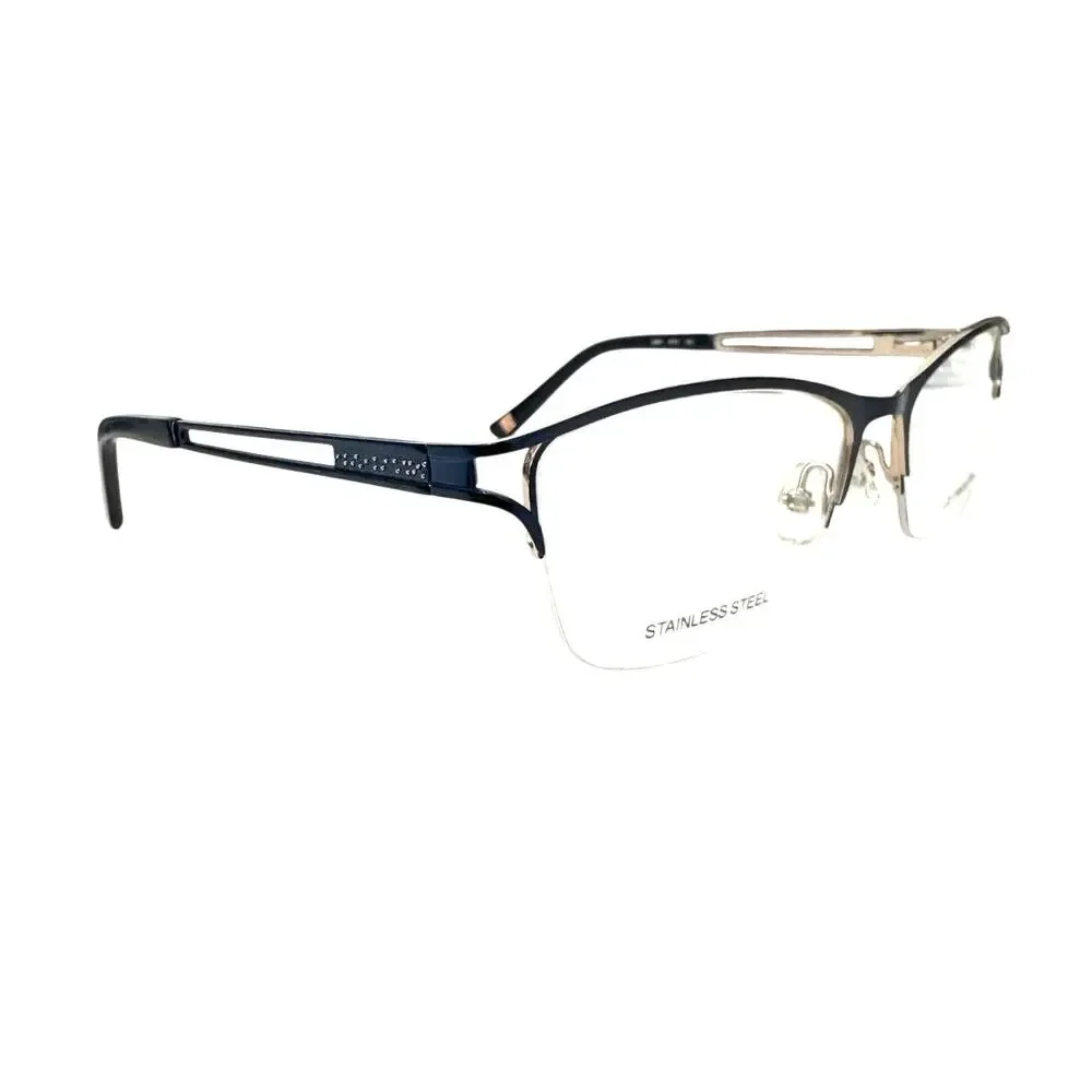 NEW Liz Claiborne L 661 Blue and Gold Eye Glasses